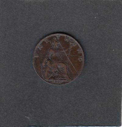 Beschrijving: 1 Farthing  VICTORIA